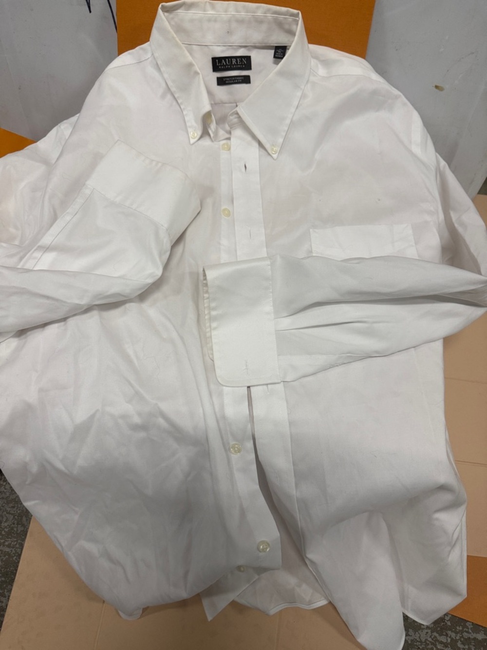 Lauren Ralph Lauren Men's White Button-Front Dress Shirt